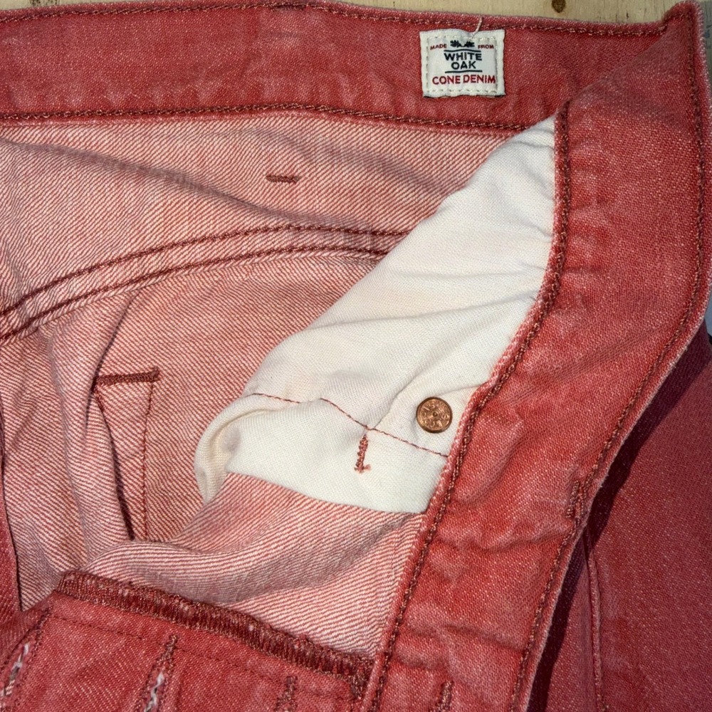 Levis 501 Original White Oak Cone Denim Jeans Red W40 L32 Mens Straight Leg - Picture 5 of 6